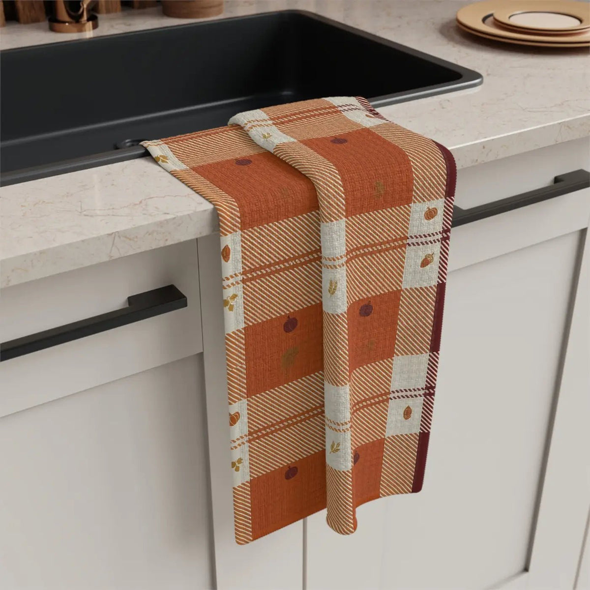 Dipaliz Microfiber Tea Towel Autumn Plaid Quick-dry Performance - Armand’s Maison & Marché