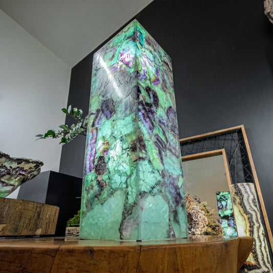 Fluorite Crystal Table Lamp (Medium Size) 3 - Armand’s Maison & Marché