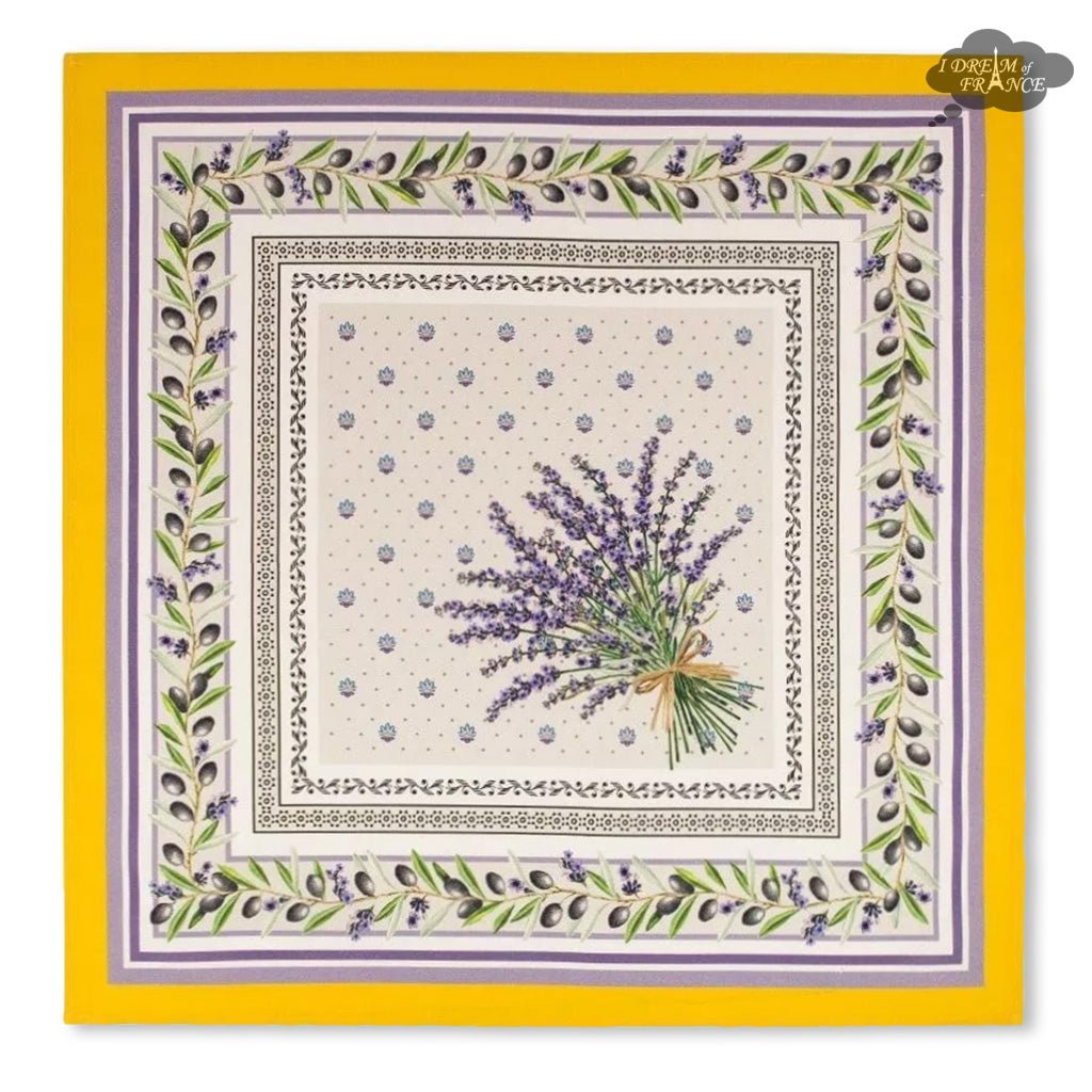 French Provencal napkin - Cotton - Lauris yellow | Tissus Toselli - Armand’s Maison & Marché