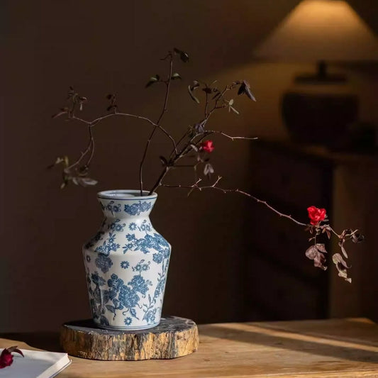 Indigo Porcelain Vase - Armand’s Maison & Marché