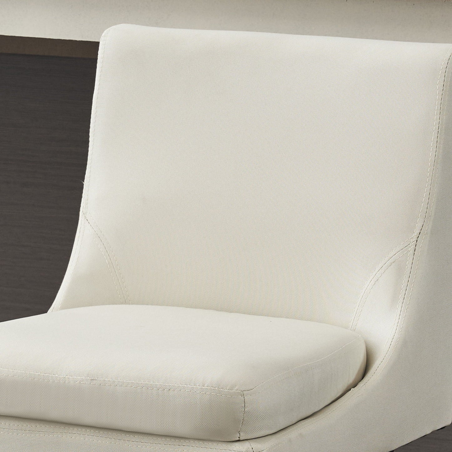 Upholstered Swivel Bar Stools With Ergonomic Design (Set of 2) - Cream White - Armand’s Maison & Marché
