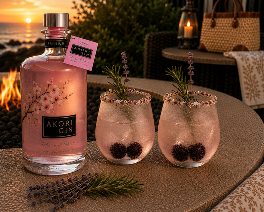 Cherry Blossom Gin & Tonic with Edible Flowers