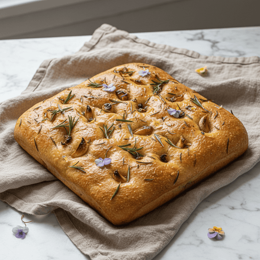 Quick, Rustic Olive, Rosemary & Garlic Focaccia - Armand’s Maison & Marché