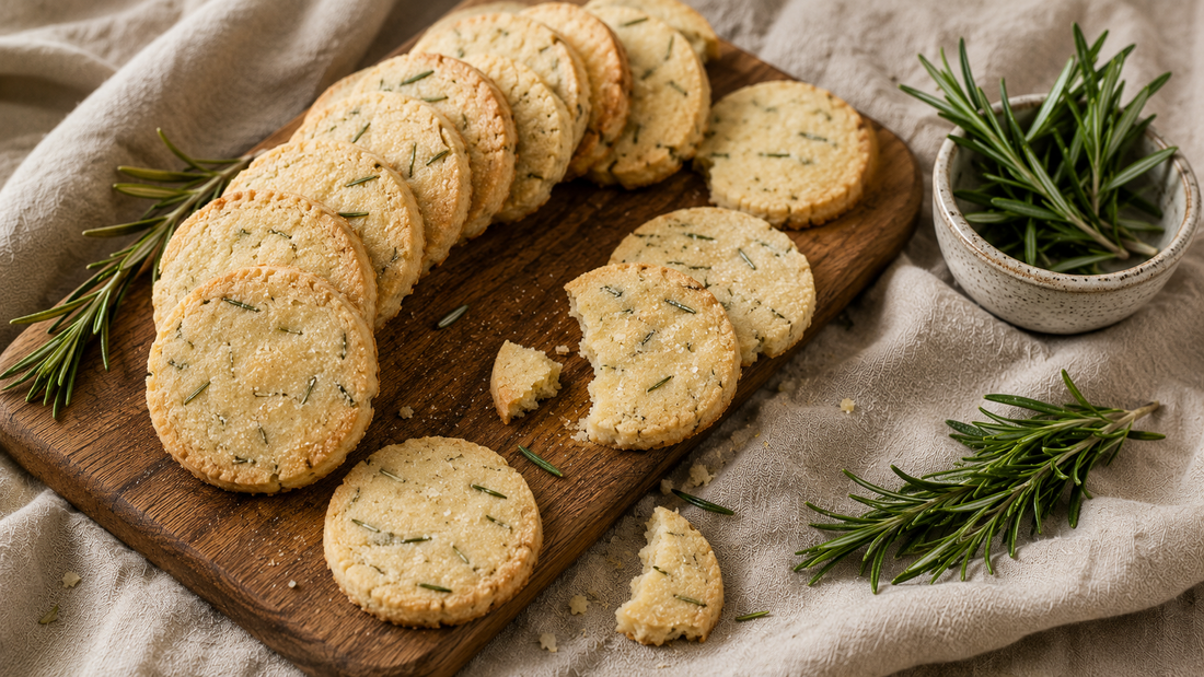 Salted Rosemary Shortbread Cookies