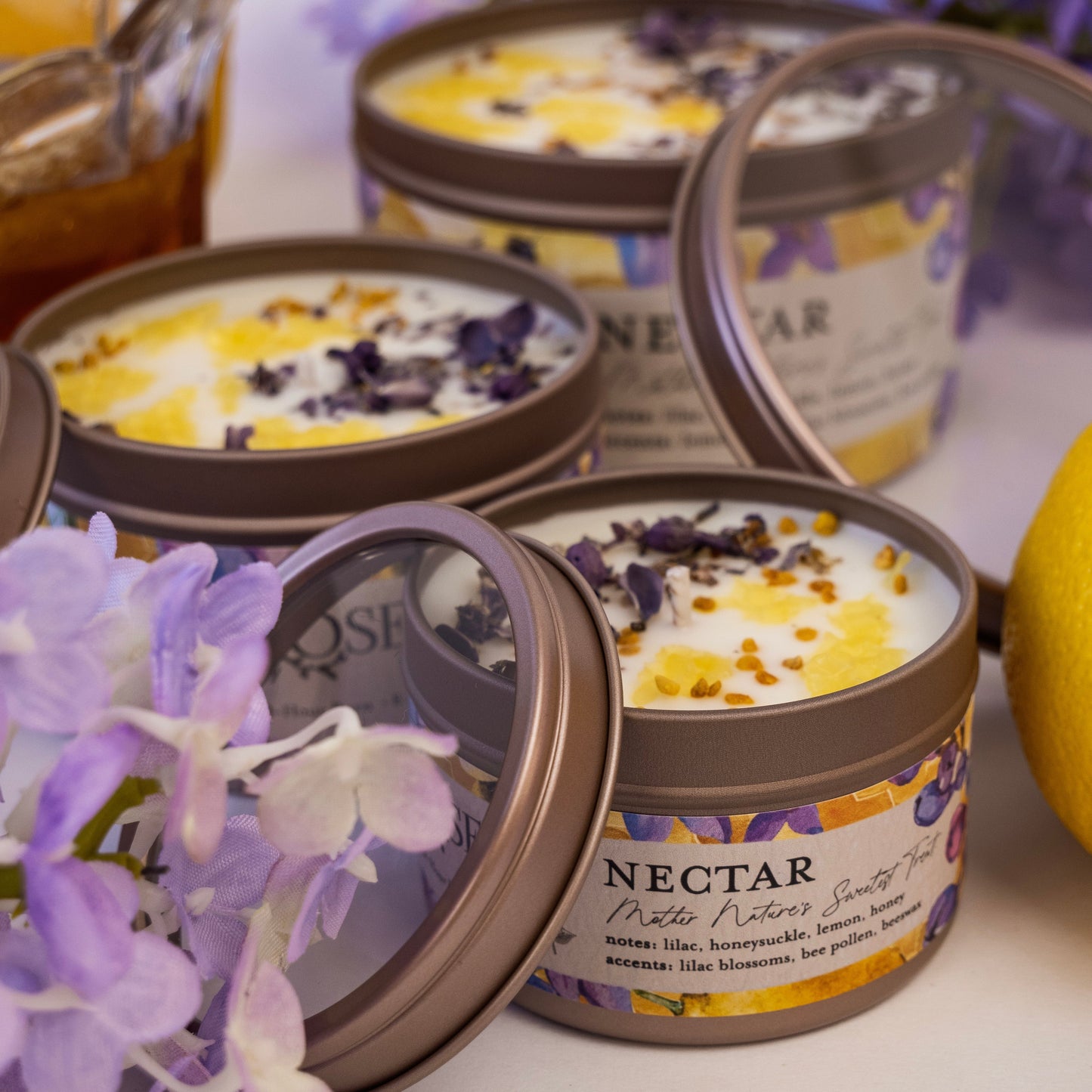 NECTAR Lilac Lemon Honey Candle
