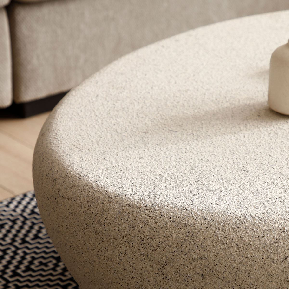 43.31'' Fiberglass Elliptical Coffee Table for Living Room - Armand’s Maison & Marché