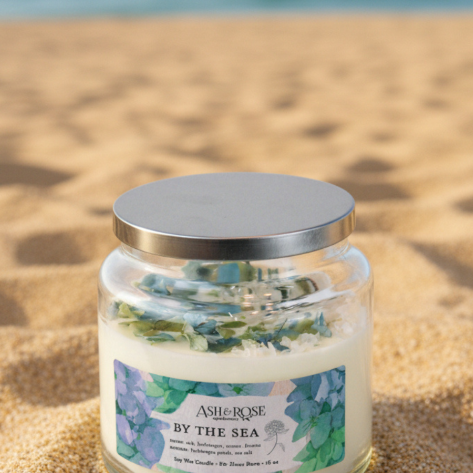 BY THE SEA Hydrangea Sea Salt Candle
