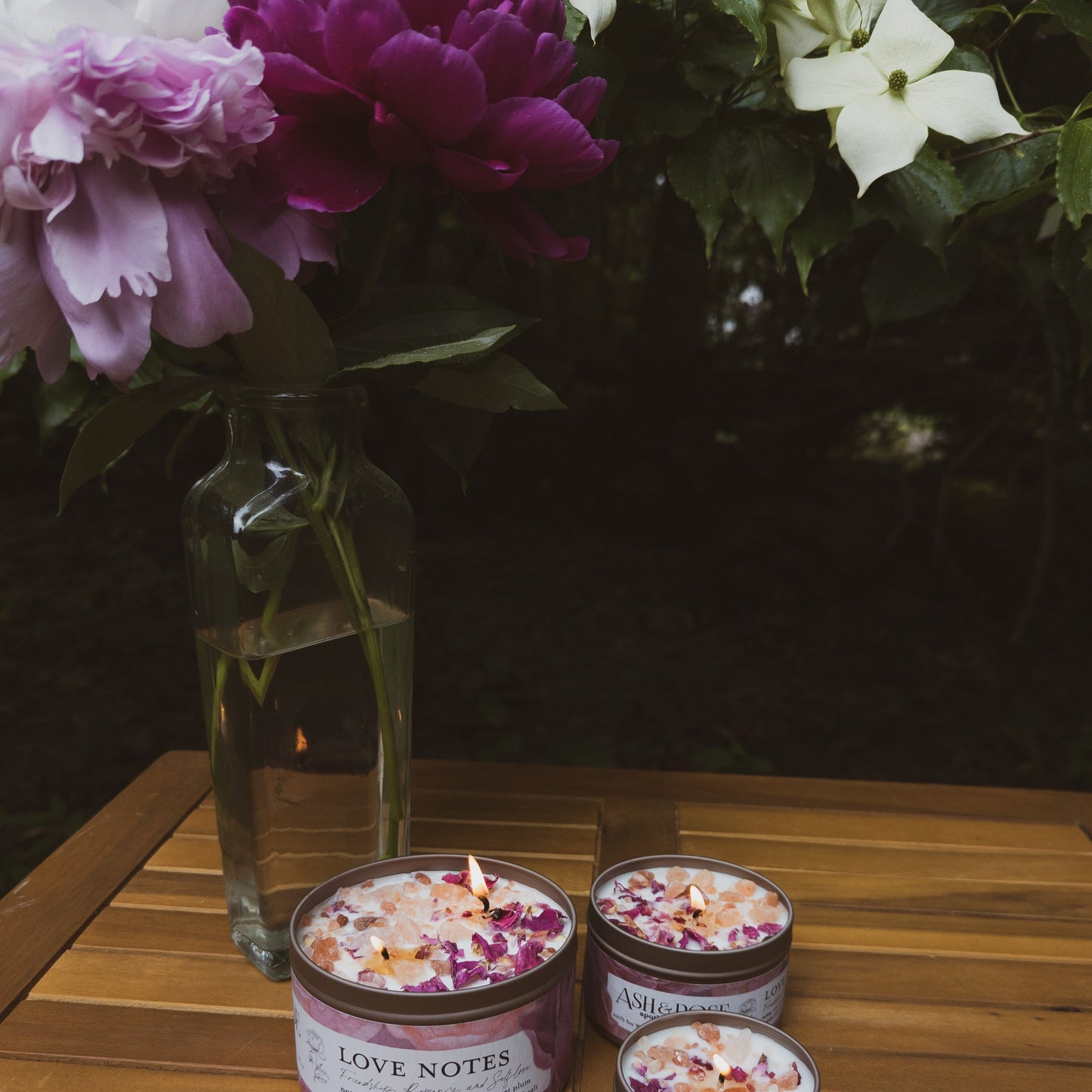 LOVE NOTES Rose + Pink Salt Candle