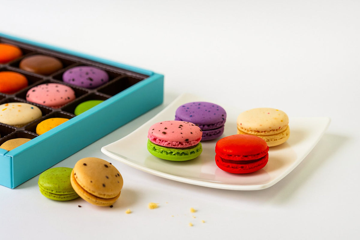 Andy Anand French Macarons, 12-Piece Gift Box – Gluten-Free, Made Fresh Daily, Assorted Gourmet Flavors – Birthday, Holiday & Celebration - Armand’s Maison & Marché