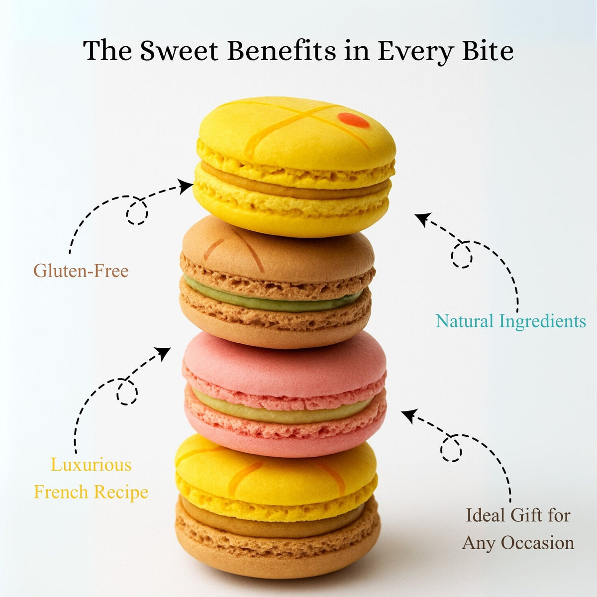 Andy Anand French Macarons, 12-Piece Gift Box – Gluten-Free, Made Fresh Daily, Assorted Gourmet Flavors – Birthday, Holiday & Celebration - Armand’s Maison & Marché