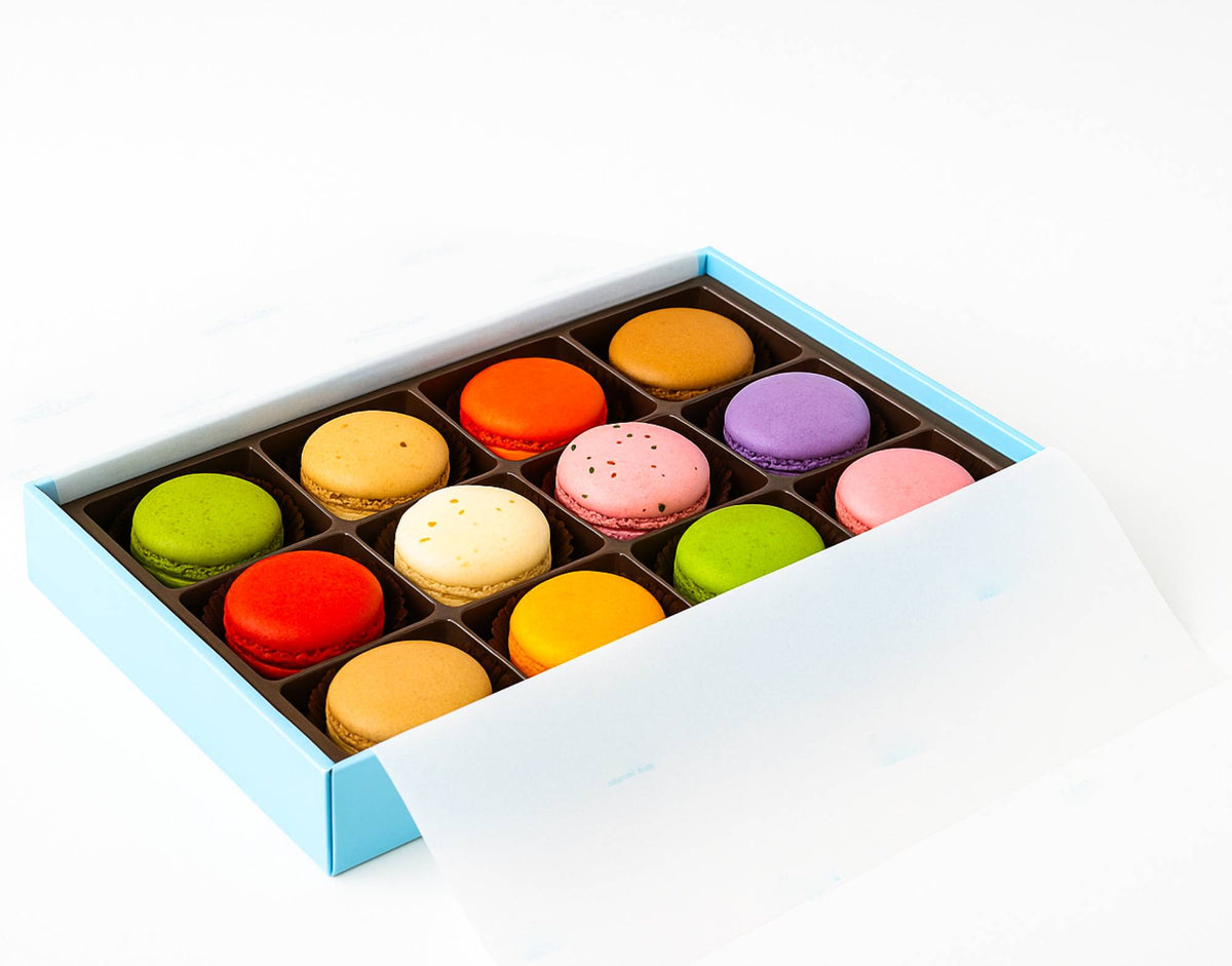 Andy Anand French Macarons, 24-Piece Gift Box – Made Fresh Daily, Assorted Gourmet Flavors, Gluten-Free – Birthday & Holiday Celebration - Armand’s Maison & Marché