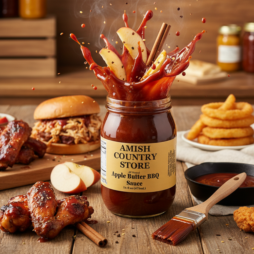 Apple Butter BBQ Sauce | Sweet & Tangy Homestyle Barbecue Sauce | 16 oz