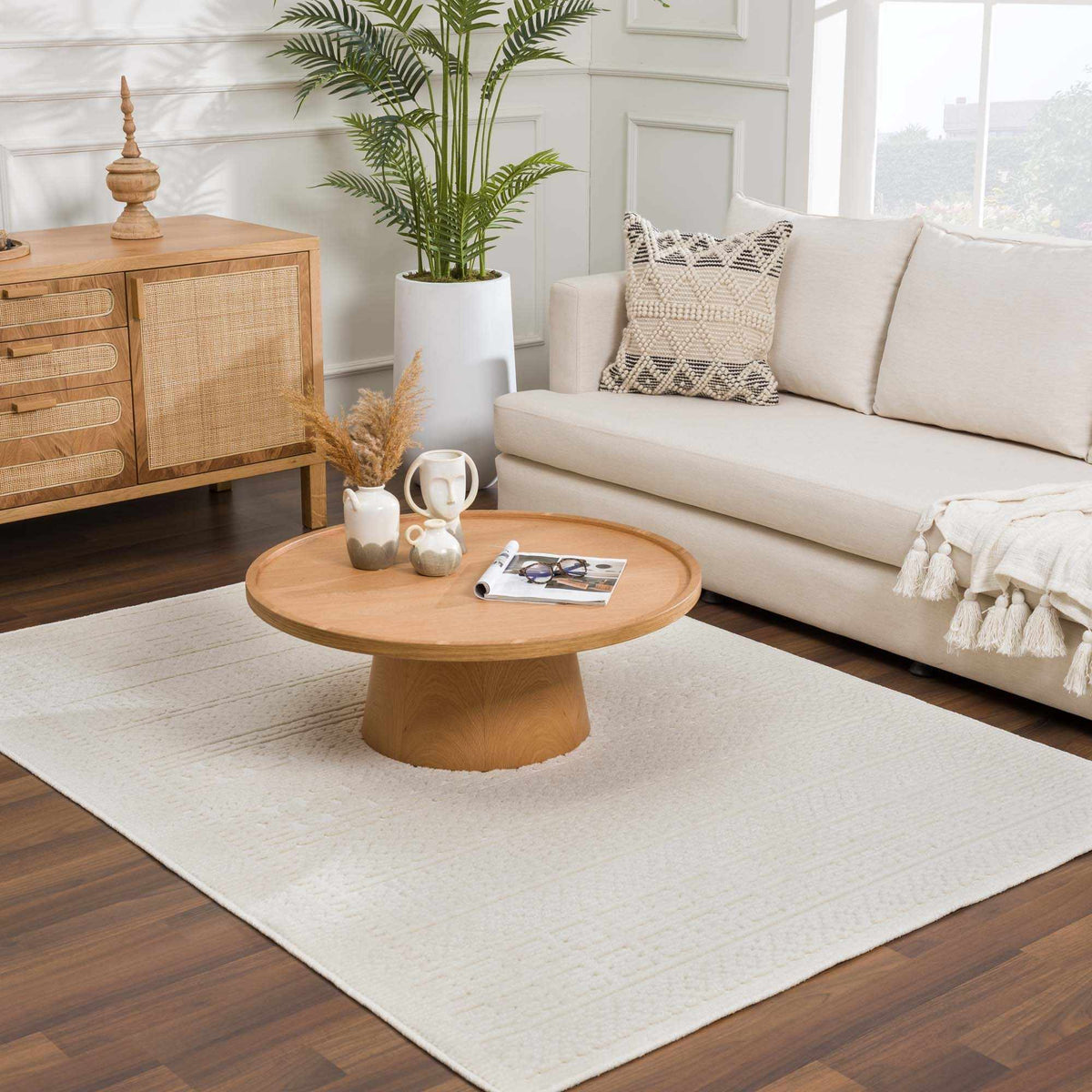 Bahar Cream Washable Area Rug - Armand’s Maison & Marché