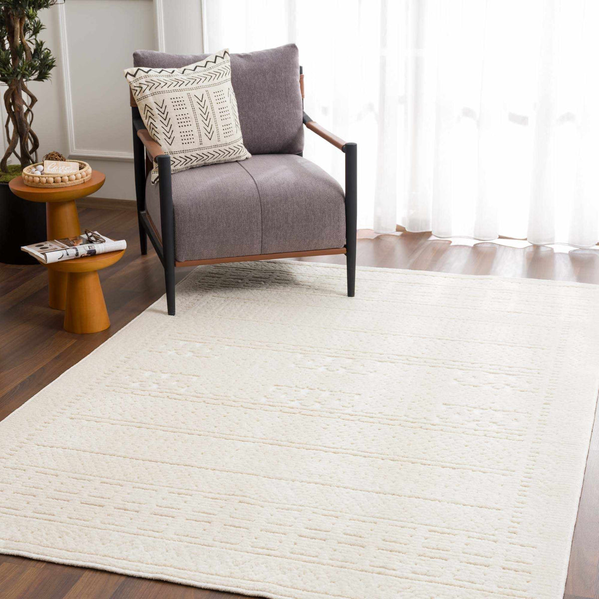 Bahar Cream Washable Area Rug - Armand’s Maison & Marché