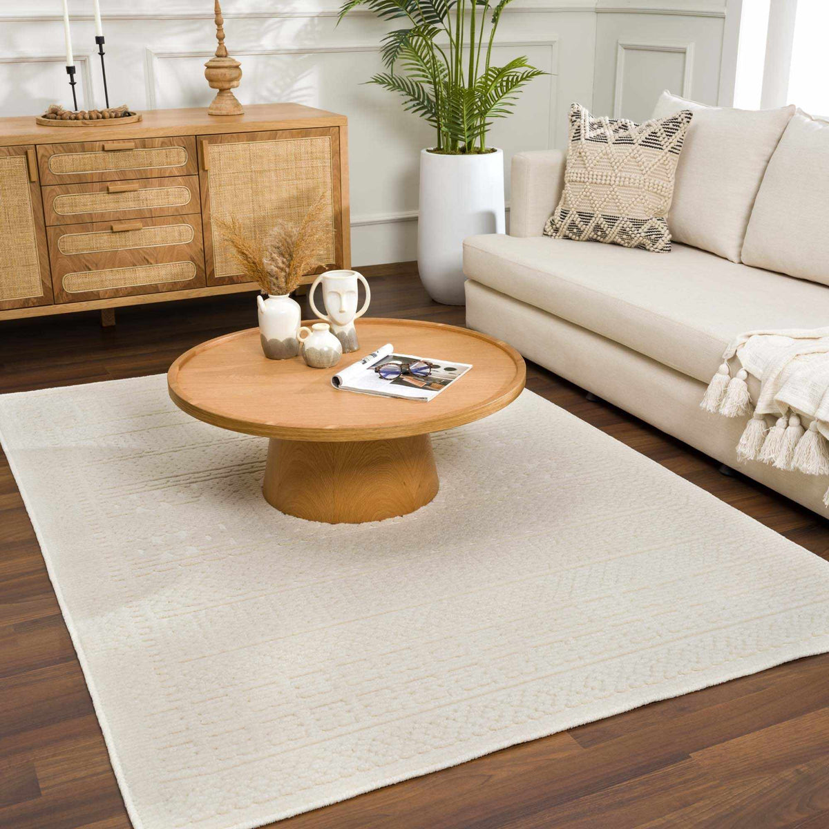 Bahar Cream Washable Area Rug - Armand’s Maison & Marché