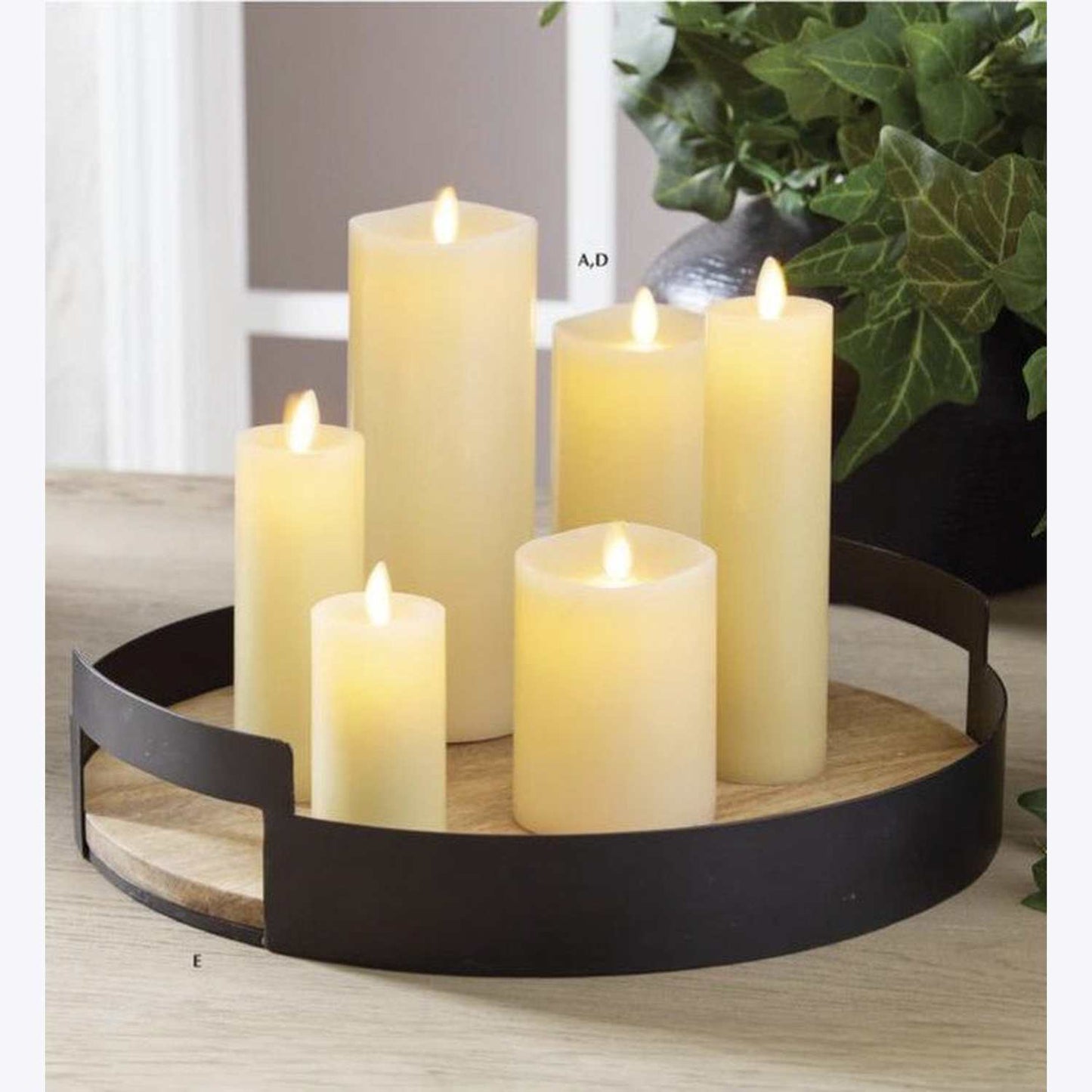 Black Metal Edge Wood Nesting Trays (Set of 2) - Armand’s Maison & Marché