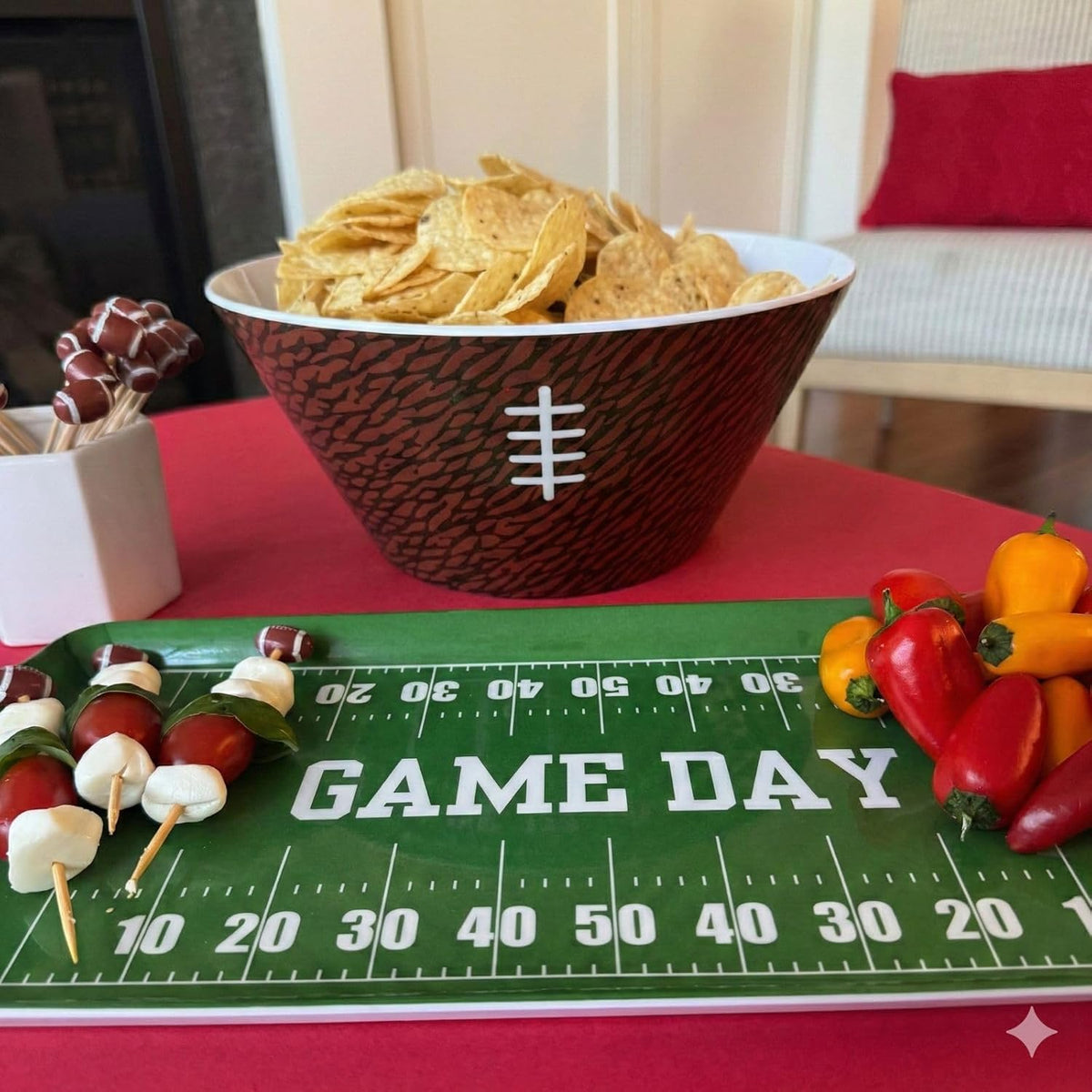 Brown Football Snack & Serving Reusable Melamine Bowl - Armand’s Maison & Marché