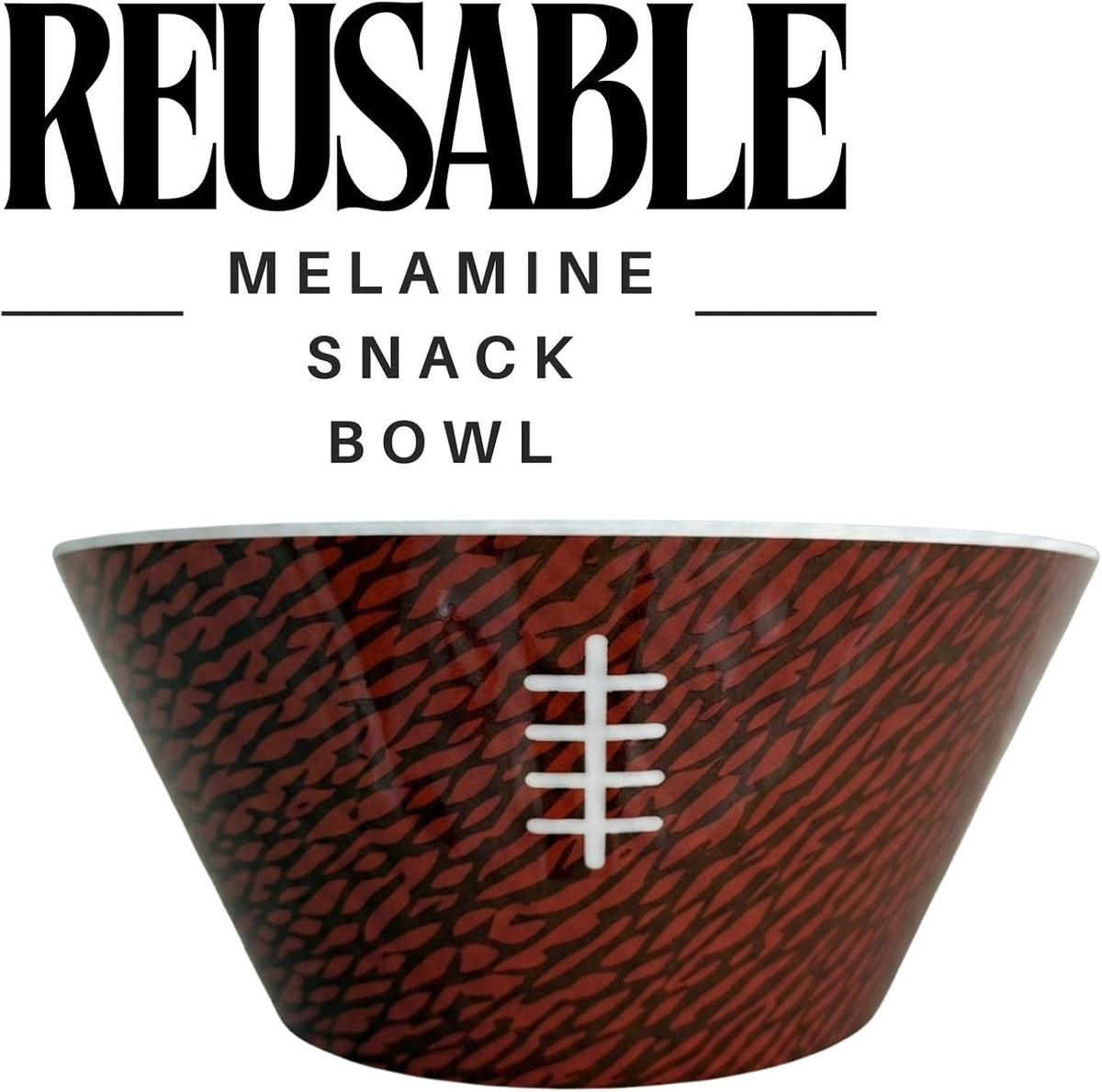 Brown Football Snack & Serving Reusable Melamine Bowl - Armand’s Maison & Marché