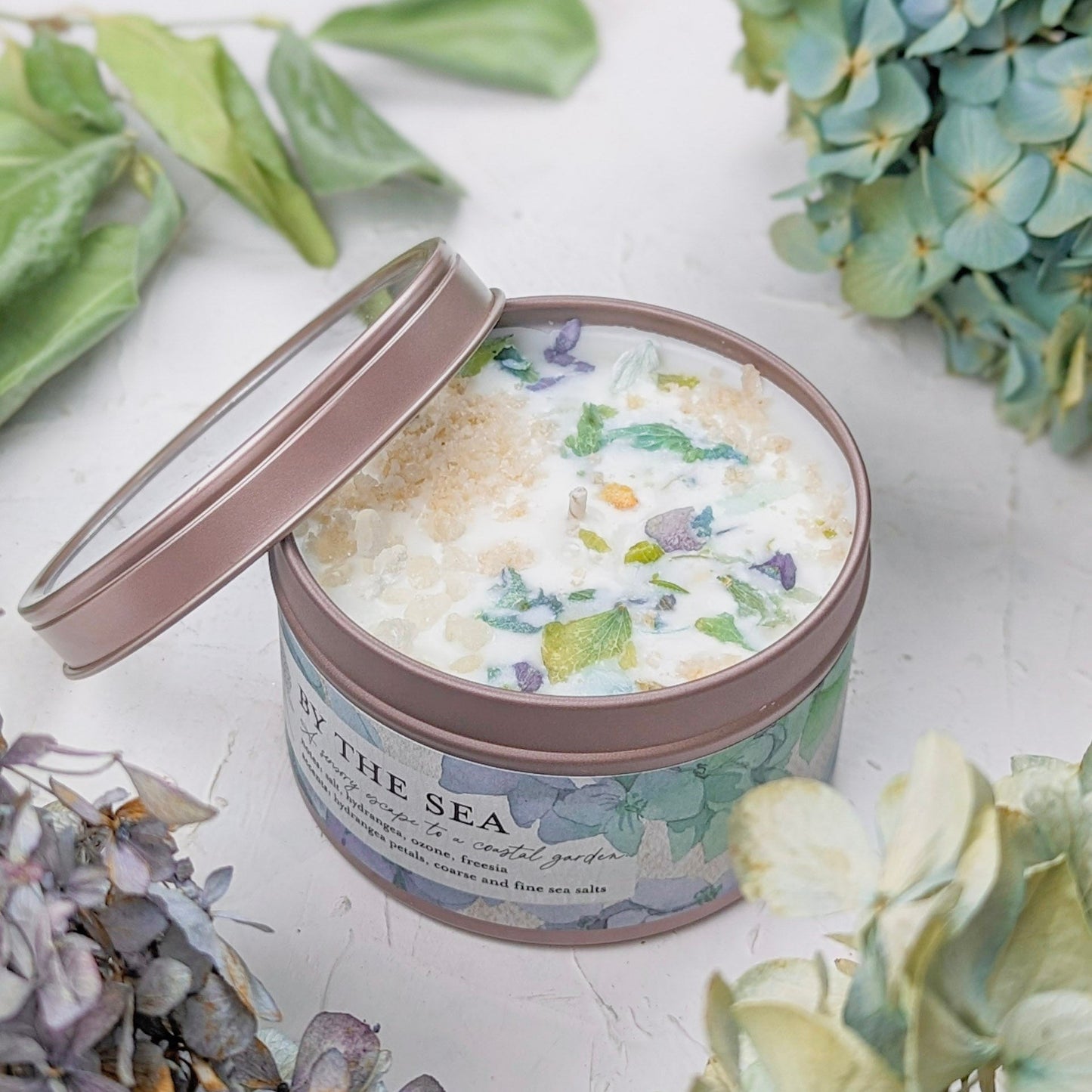 BY THE SEA Hydrangea Sea Salt Candle - Armand’s Maison & Marché