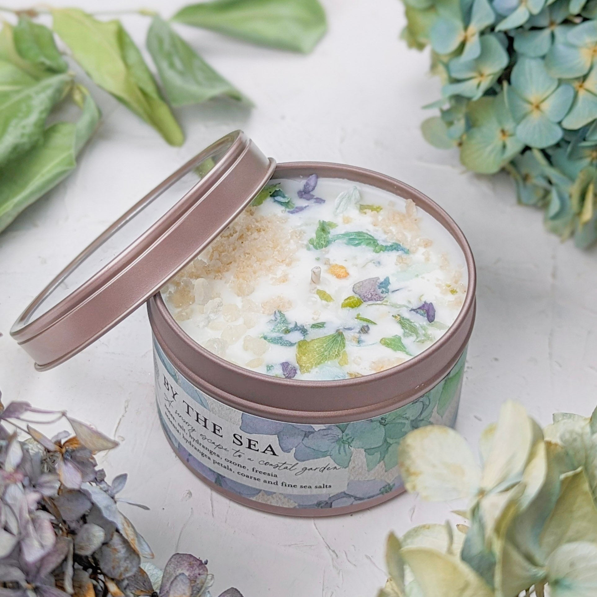 BY THE SEA Hydrangea Sea Salt Candle - Armand’s Maison & Marché