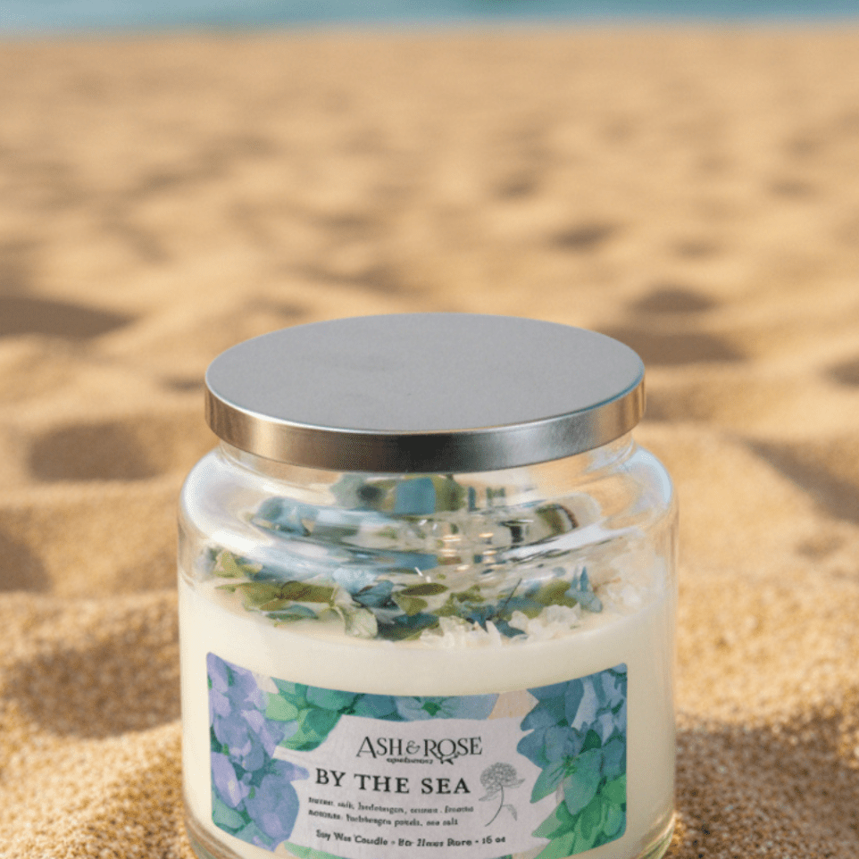 BY THE SEA Hydrangea Sea Salt Candle - Armand’s Maison & Marché