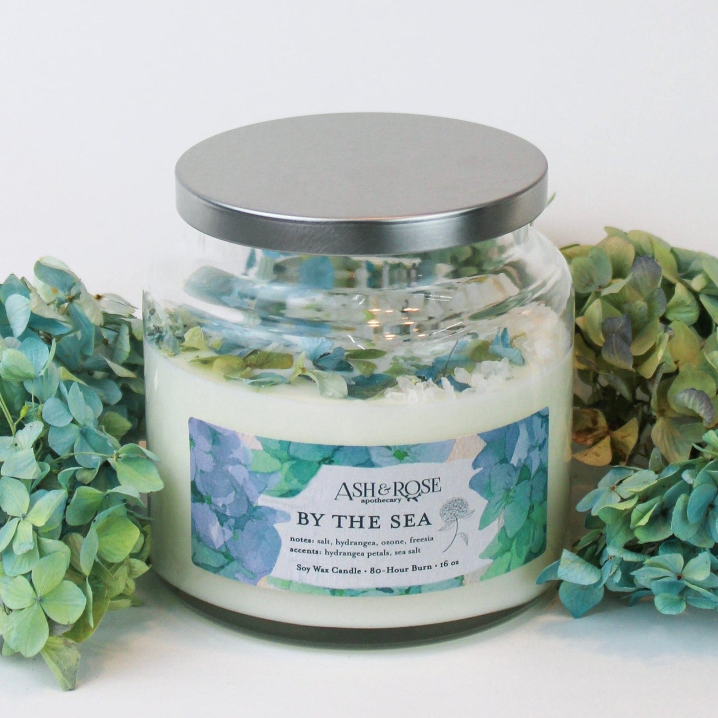BY THE SEA Hydrangea Sea Salt Candle - Armand’s Maison & Marché
