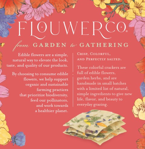 No. 1 - Artisanal Edible Floral Crackers