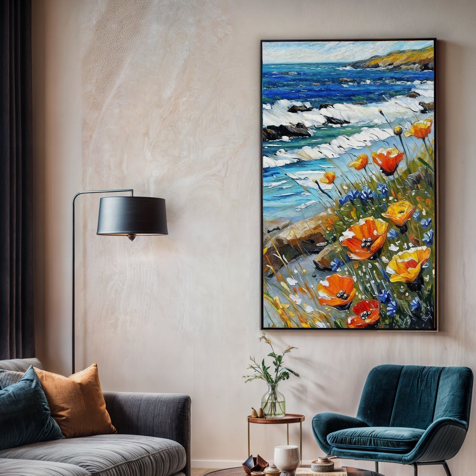 Canvas Print: "Coastal Blooms" - Armand’s Maison & Marché