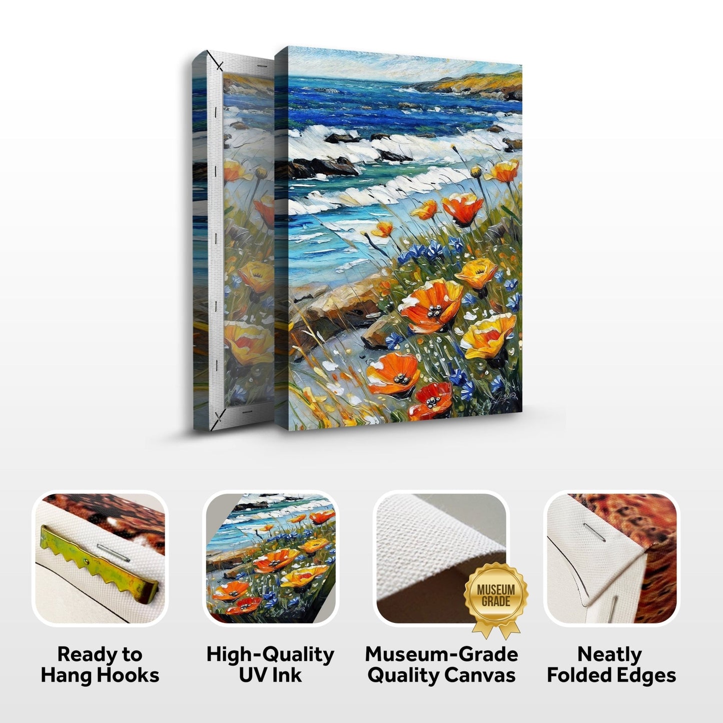 Canvas Print: "Coastal Blooms" - Armand’s Maison & Marché