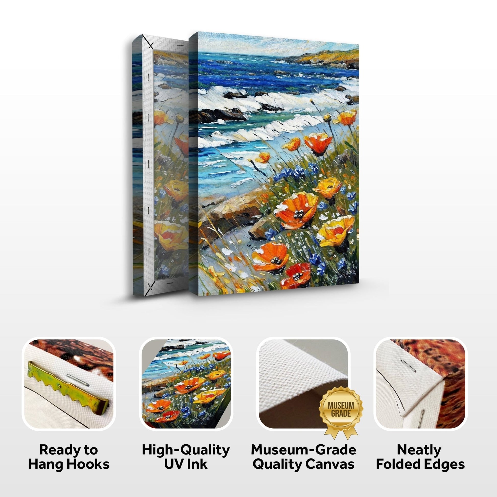 Canvas Print: "Coastal Blooms" - Armand’s Maison & Marché