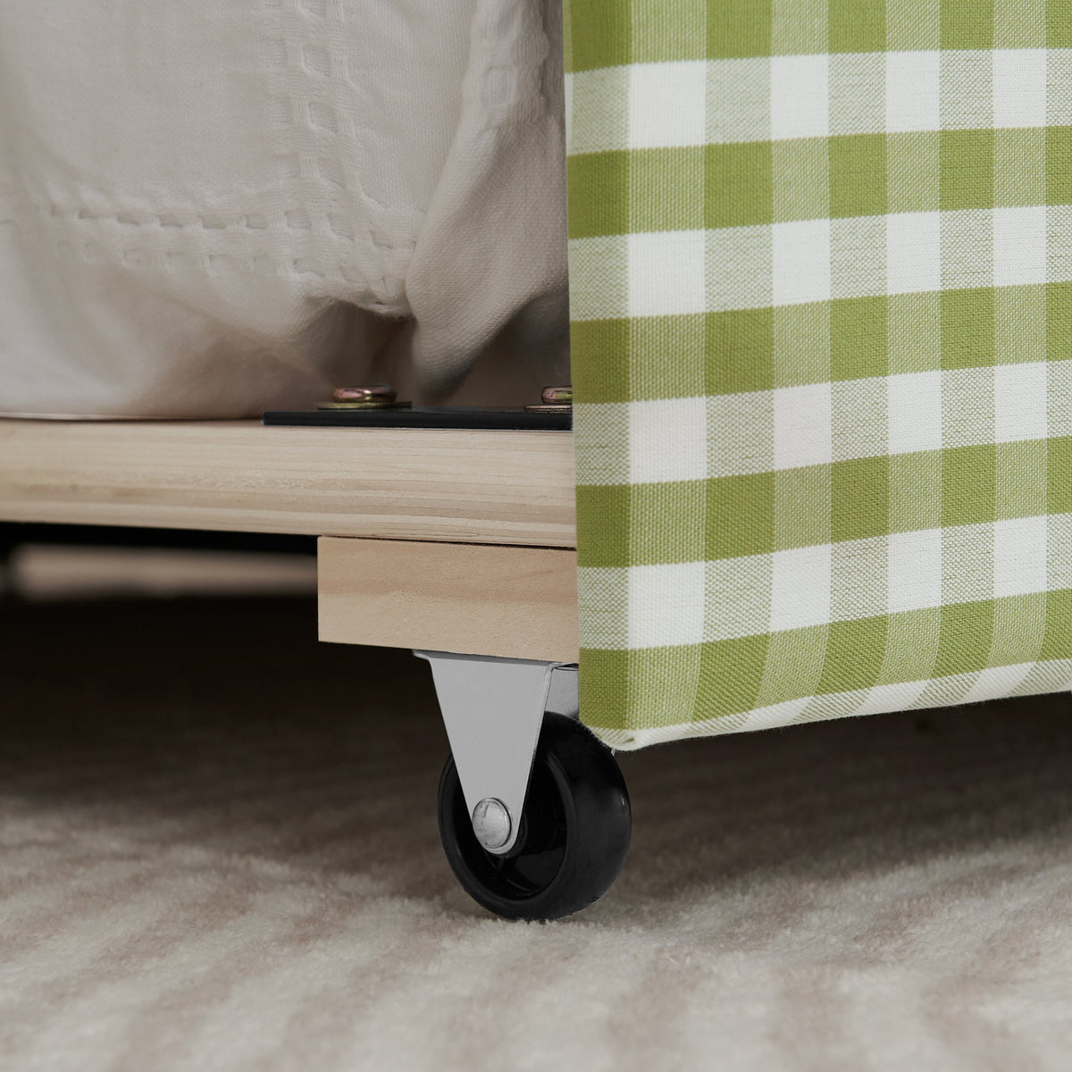 Cozy Gingham Daybed with Trundle – Twin Size - Armand’s Maison & Marché