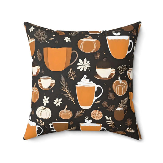 Dipaliz Fall Season Beverage Polyester Square Pillow 18x18 - Armand’s Maison & Marché