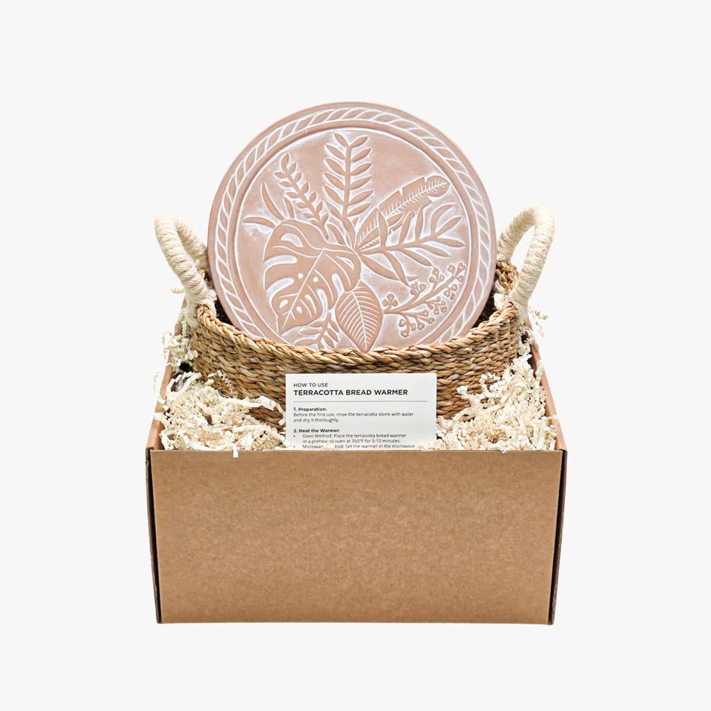 Handmade Bread Warmer & Wicker Basket - Plant Round