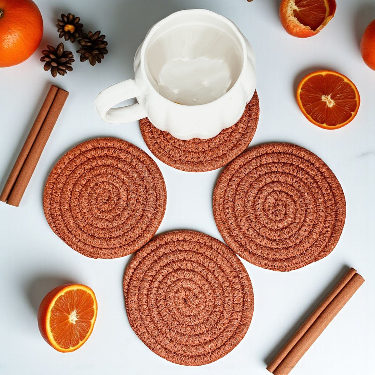 Fall Fabric Coasters - Armand’s Maison & Marché