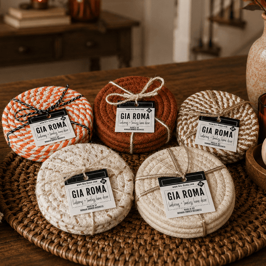 Fall Fabric Coasters - Armand’s Maison & Marché