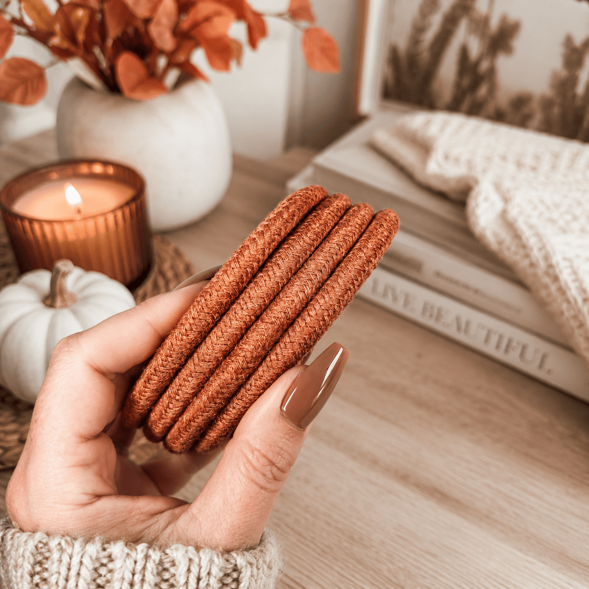 Fall Fabric Coasters - Armand’s Maison & Marché