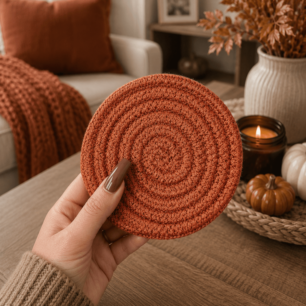 Fall Fabric Coasters - Armand’s Maison & Marché