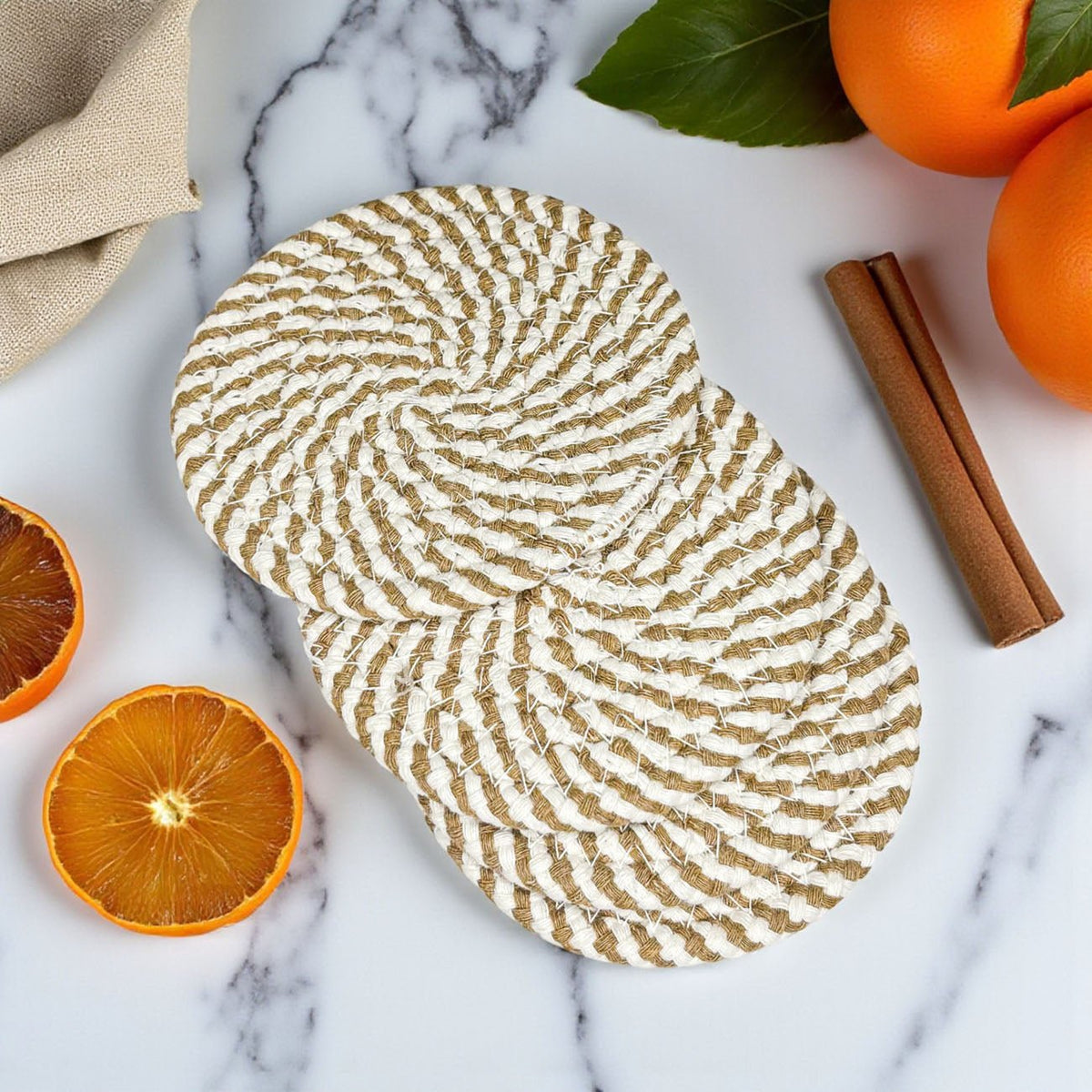 Fall Fabric Coasters - Armand’s Maison & Marché