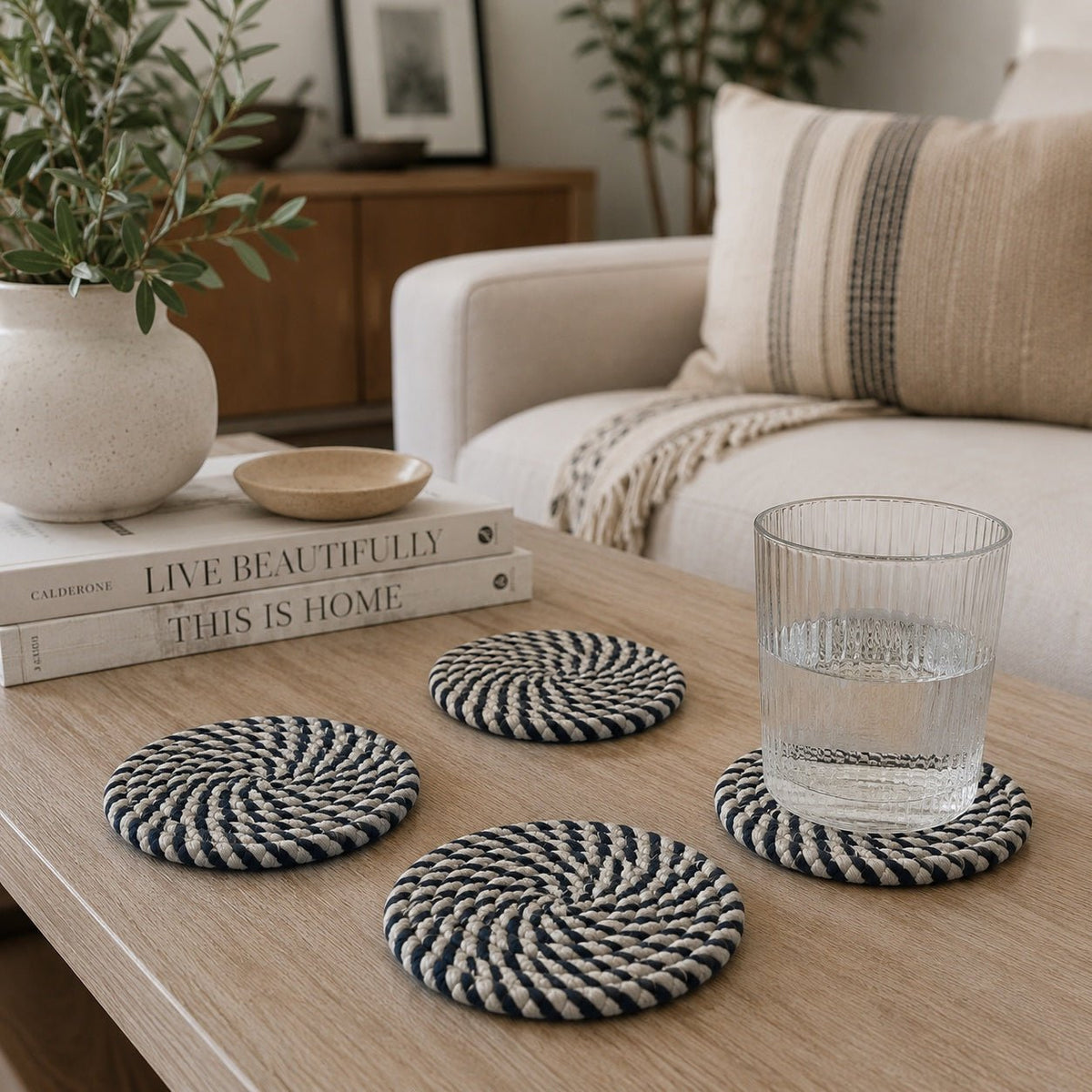Fall Fabric Coasters - Armand’s Maison & Marché