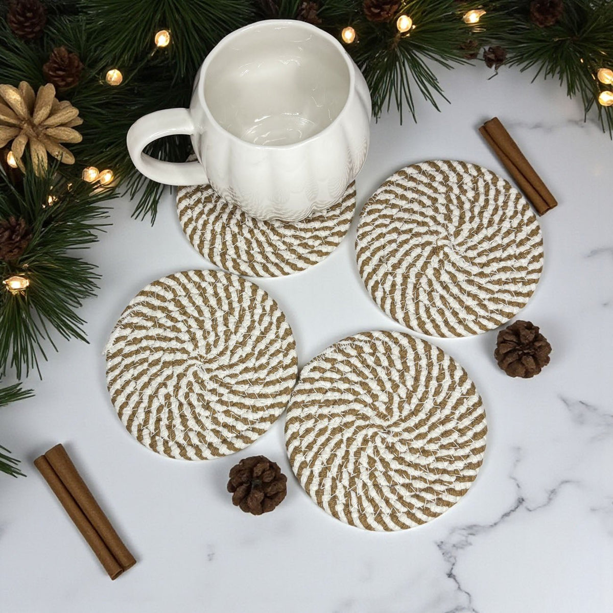 Fall Fabric Coasters - Armand’s Maison & Marché