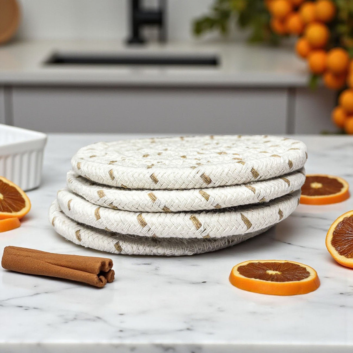 Fall Fabric Coasters - Armand’s Maison & Marché