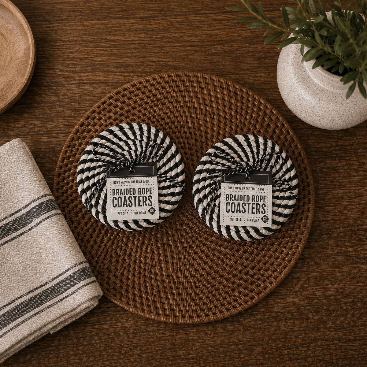 Fall Fabric Coasters - Armand’s Maison & Marché