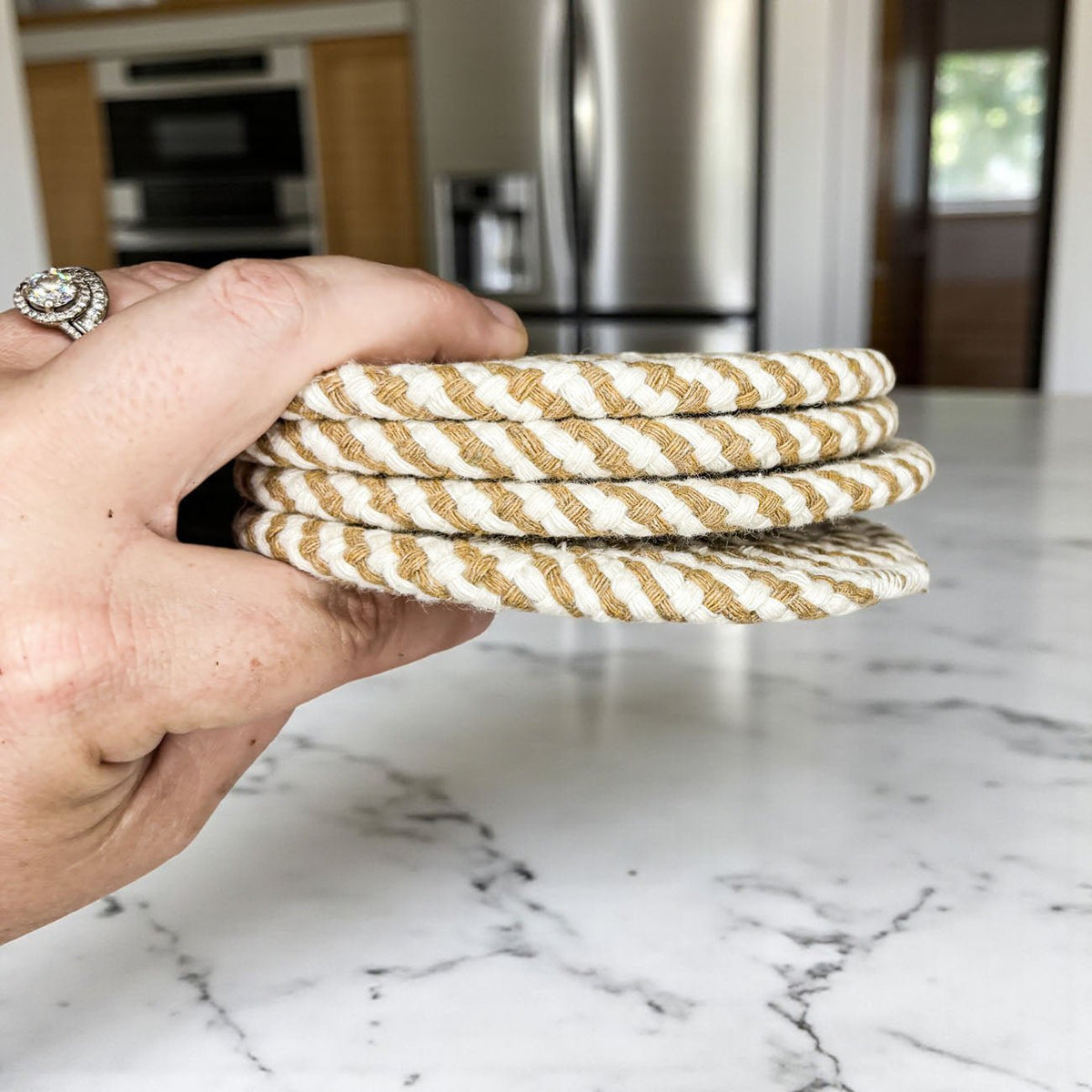 Fall Fabric Coasters - Armand’s Maison & Marché