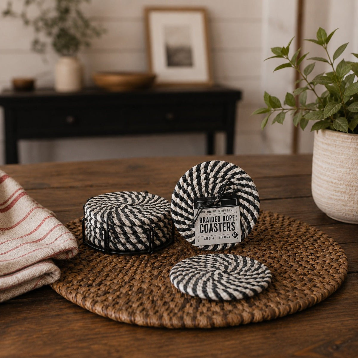 Fall Fabric Coasters - Armand’s Maison & Marché