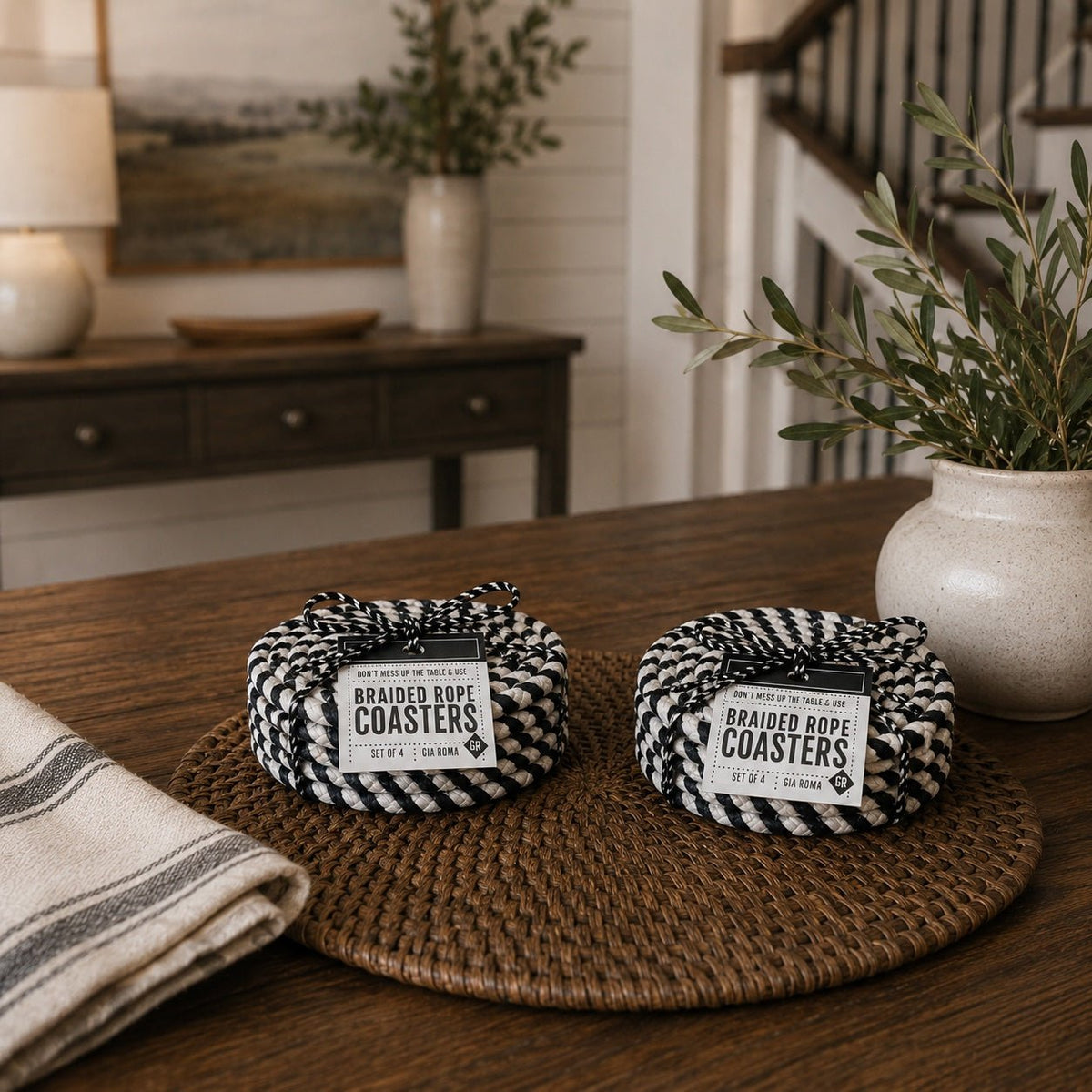 Fall Fabric Coasters - Armand’s Maison & Marché