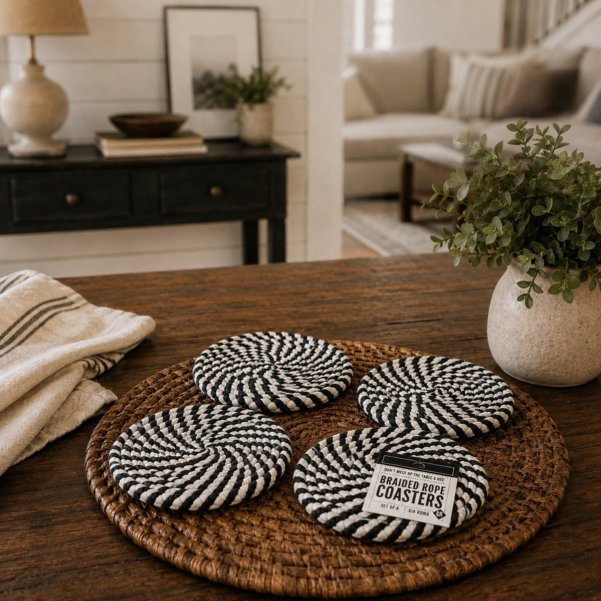Fall Fabric Coasters - Armand’s Maison & Marché