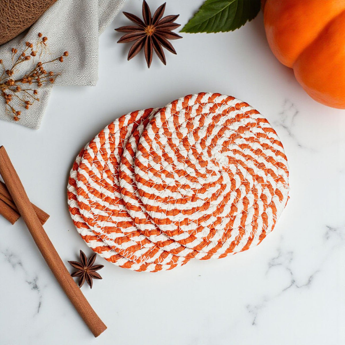 Fall Fabric Coasters - Armand’s Maison & Marché