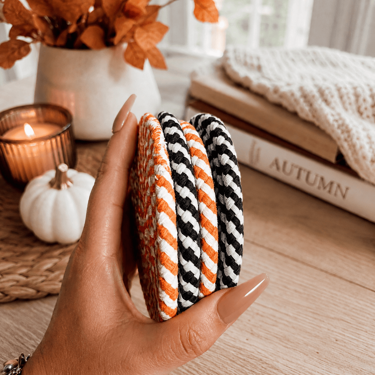 Fall Fabric Coasters - Armand’s Maison & Marché