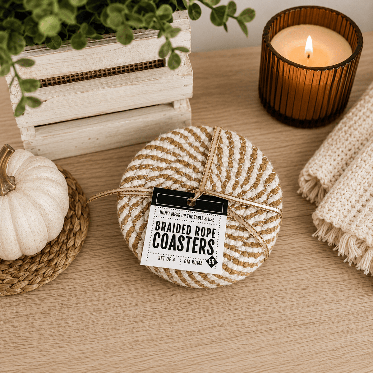 Fall Fabric Coasters - Armand’s Maison & Marché