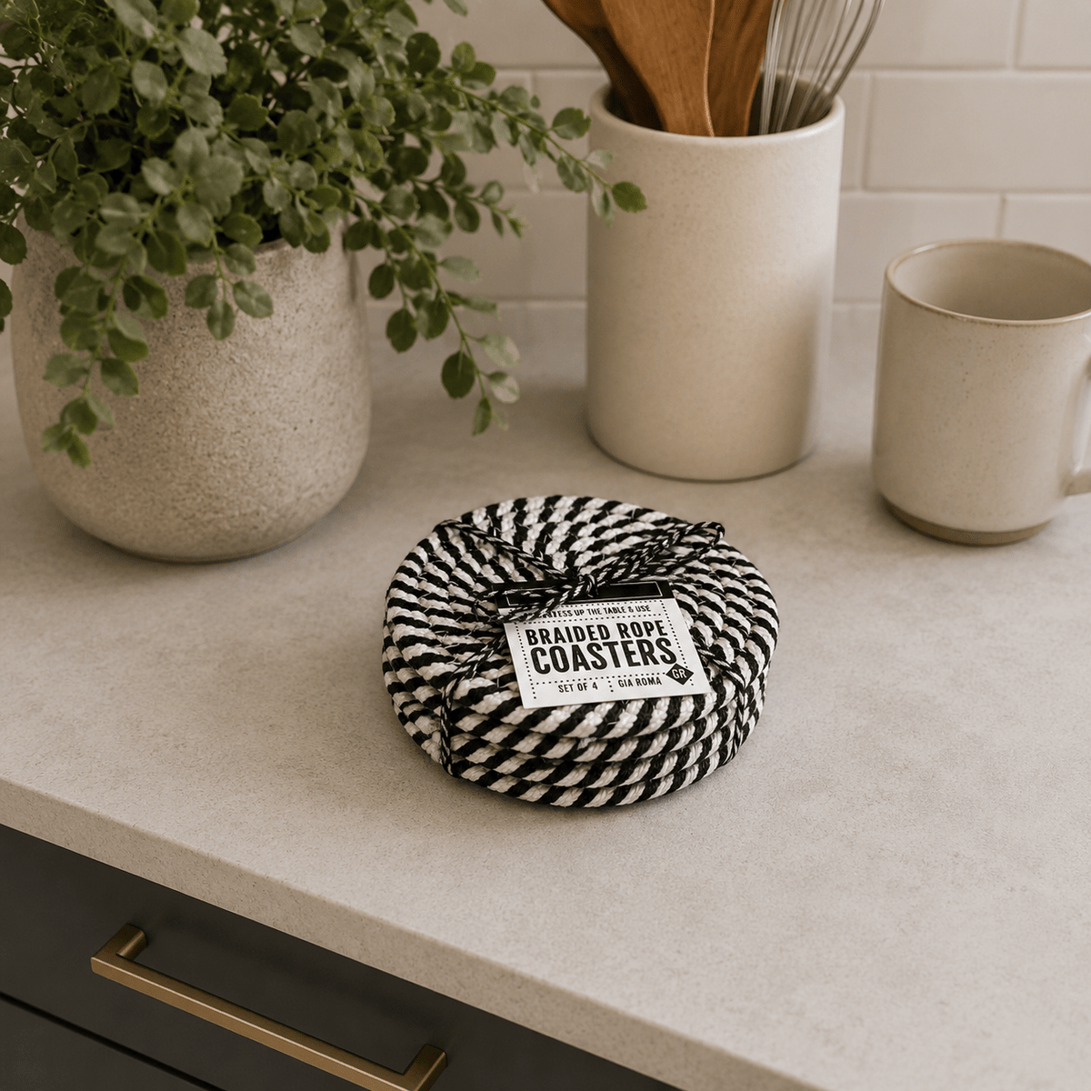 Fall Fabric Coasters - Armand’s Maison & Marché